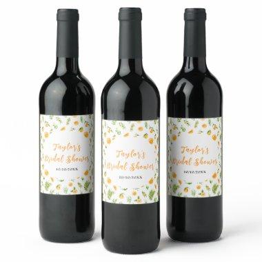 Oranges Citrus  Wine Label
