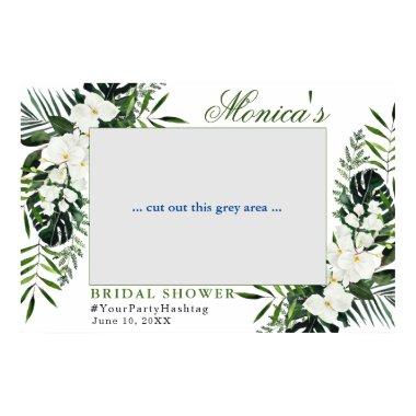 Orchid Bohemian Floral Bridal Shower Photo Frame Poster