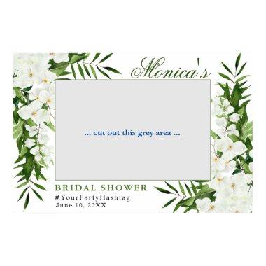 Orchid Bohemian Floral Bridal Shower Photo Frame Poster