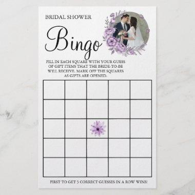 Orchid Bridal Shower Bingo game Invitations Flyer