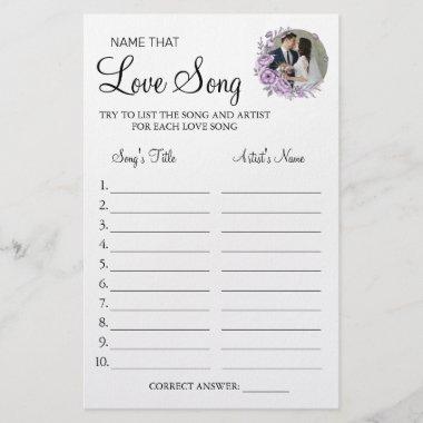 Orchid Name that love song shower game Invitations Flyer
