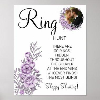 Orchid Ring Ring bridal shower game sign