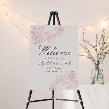 Orchid Sketch Modern Classic  Welcome Foam Board