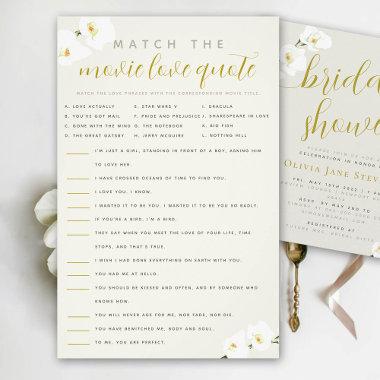 Orchids Bridal Shower Game Match Movie Quotes Flyer