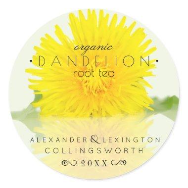Organic Dandelion Root Tea Classic Round Sticker