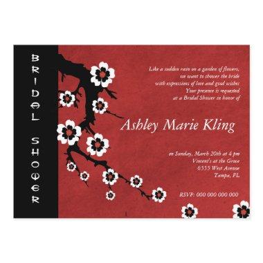 Oriental Sakura Bridal Shower Invitations