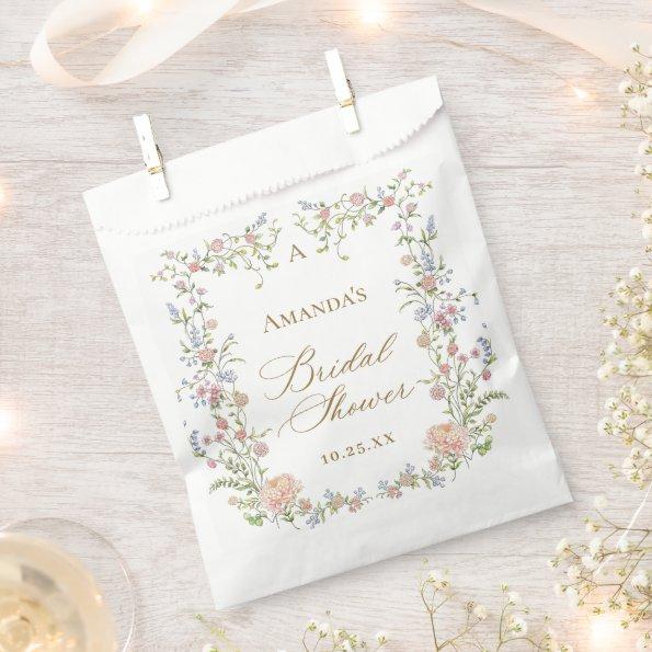 Ornate Grace Pastel Blush Floral  Favor Bag