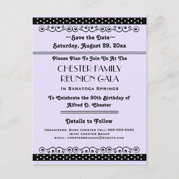 Ornate Save the Date Choose A Color Announcement PostInvitations