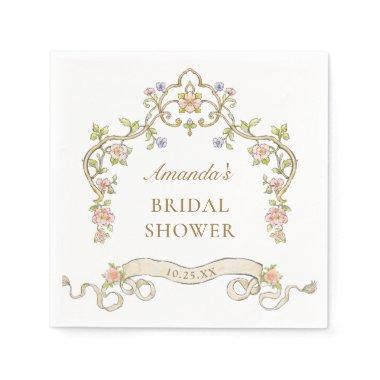 Ornate Victorian Bohemian Flowers  Napkins