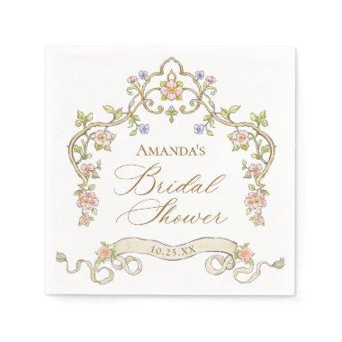 Ornate Victorian Bohemian Flowers  Napkins