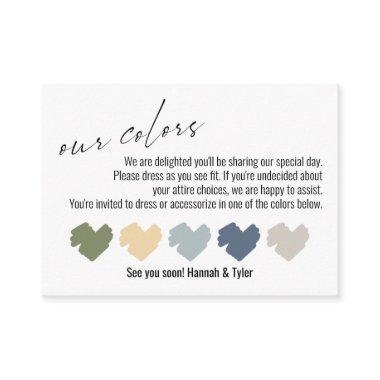 Our Colors Wedding Color Palette Suggestions Enclosure