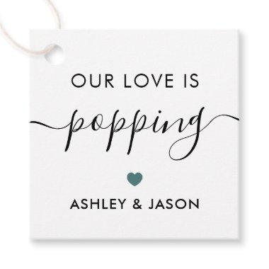 Our Love is Poppping, Popcorn Tag, Wedding Favor Tags