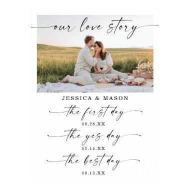 Our Love Story Timeline Wedding Decor Keepsake