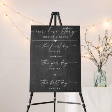 Our Love Story Timeline Wedding Decor Keepsake Foa Foam Board