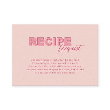 Outline Bold Type Text Bridal Recipe Request
