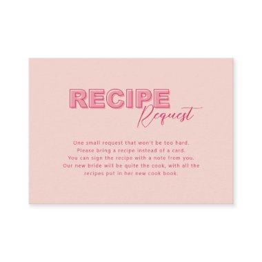 Outline Bold Type Text Bridal Recipe Request Invitations