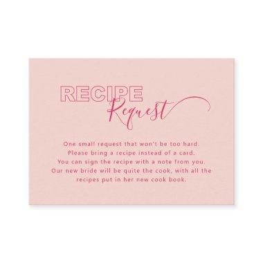 Outline Bold Type Text Bridal Recipe Request