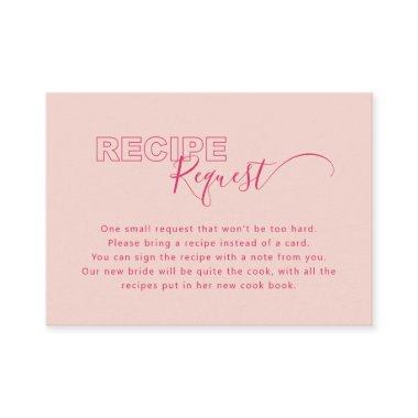 Outline Bold Type Text Bridal Recipe Request Invitations