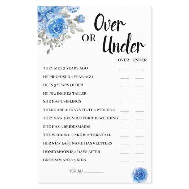 Over or Under BlueFlowers  Game  Flyer