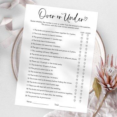 Over Or Under  Game