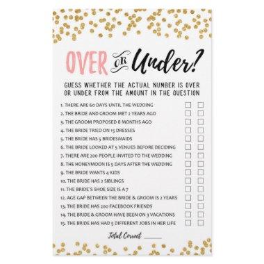 Over or Under  or Hen Party game