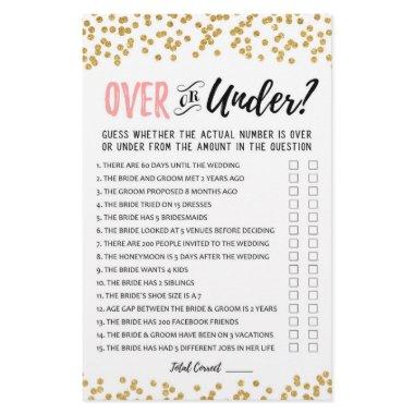 Over or Under  or Hen Party game