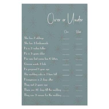 Over or Under Couple Shower Game Flyer
