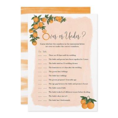 Over or Under Orange Citrus  Game