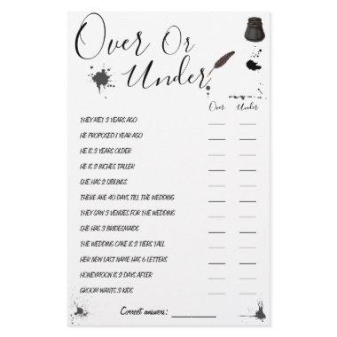 Over or Under | Pen & Inkwell Shower Game  Flyer