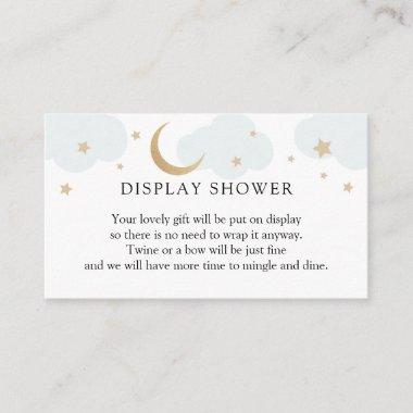 Over the Moon Blue Display Shower Enclosure Invitations
