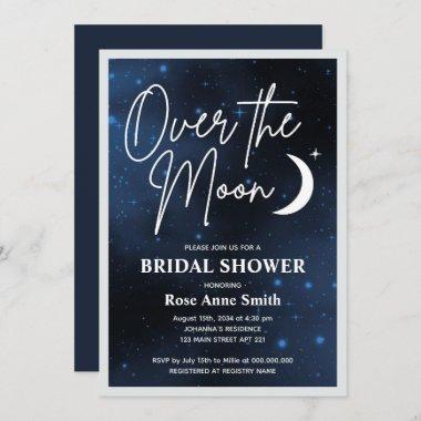 Over The Moon Bridal Shower Party Invitations