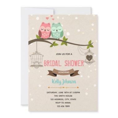 Owl bridal shower party Invitations