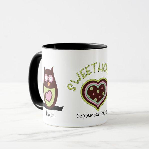 Owl Couple Anniversary Mug