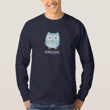 Owl Groom Newlywed Husband Cute New Spouse T-Shirt