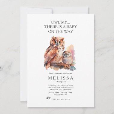 Owl My ... Cute Baby Shower Invitations