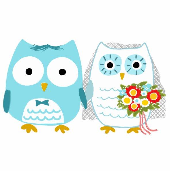 Owls Bride and Groom - Fun Wedding Cake Topper Cutout