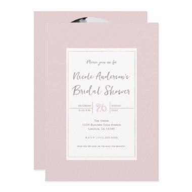 Oyster Pink & Gold Modern Minimal