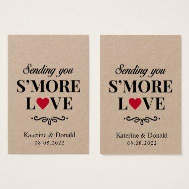 Pack of 100 No Hole S'more Love Premium Kraft Tags
