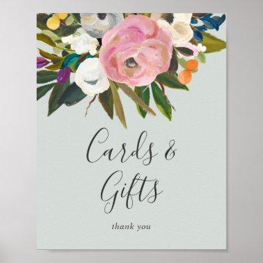 Painted Floral Invitations and Gifts Sign
