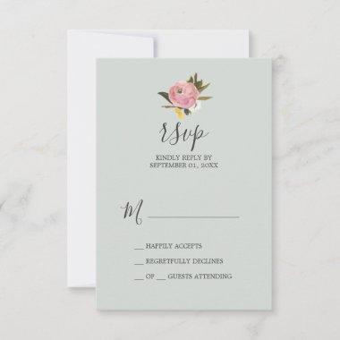 Painted Floral RSVP Card