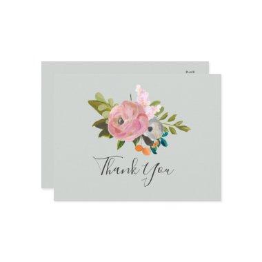 Painted Floral Thank You PostInvitations