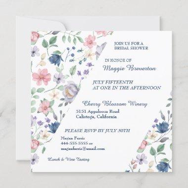 Painted Whimsy Floral Bridal Shower Invitations
