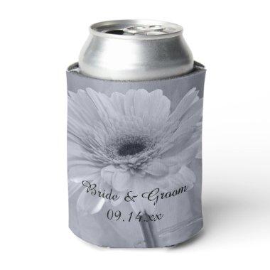 Pale Blue Tinted Daisy Wedding Favor Can Cooler