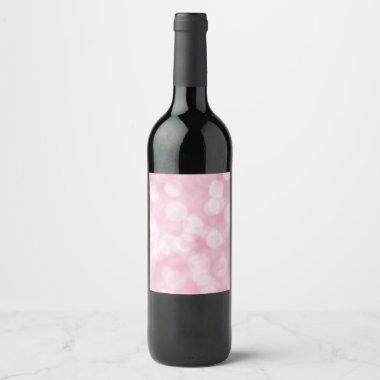 Pale Pink Bokeh Wine Label