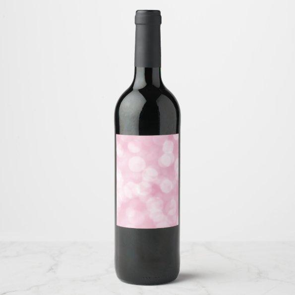 Pale Pink Bokeh Wine Label