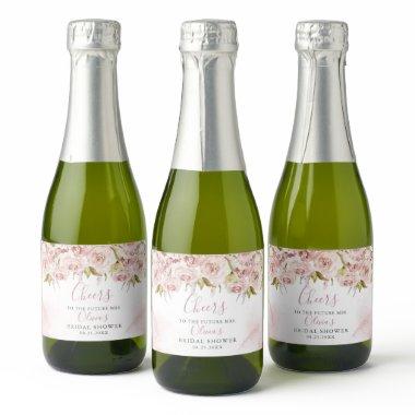 Pale Pink Dusty Rose  Sparkling Wine Sparkling Wine Label