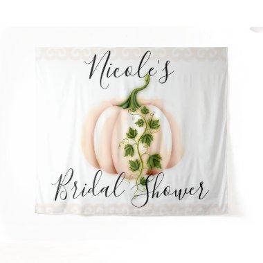 Pale Pink Pumpkin Storybook Chic Fall Wedding Tapestry