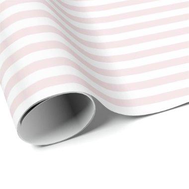 Pale Pink | White Stripe Wrapping Paper