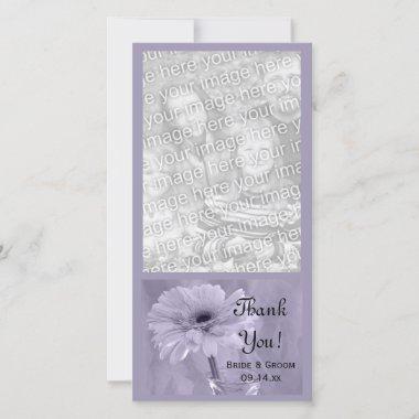 Pale Purple Tinted Daisy Wedding Thank You