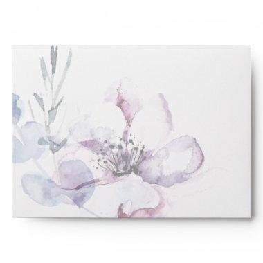 Pale Watercolor Apple Blossom Envelope